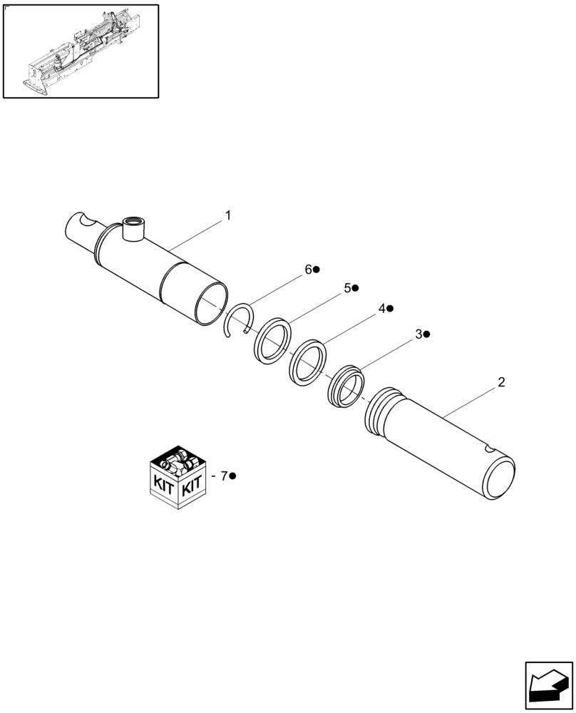 Схема запчастей Case IH SB541C - (35.550.23) - HYDRAULIC CYLINDER, SIDE RAILS, SB541C (35) - HYDRAULIC SYSTEMS