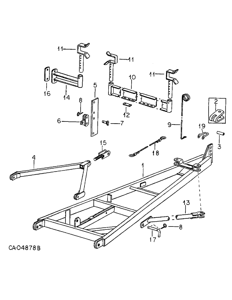 Схема запчастей Case IH 352 - (AT-04) - CARRIER FRAME AND HITCH 
