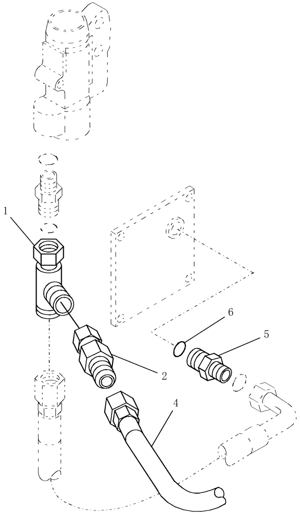 Схема запчастей Case IH 1200 - (A.10.A[48]) - MOTOR CASE DRAIN ATTACHMENT KIT, 7100, 7200 AND 8900 SERIES MAGNUM TRACTORS A - Distribution Systems
