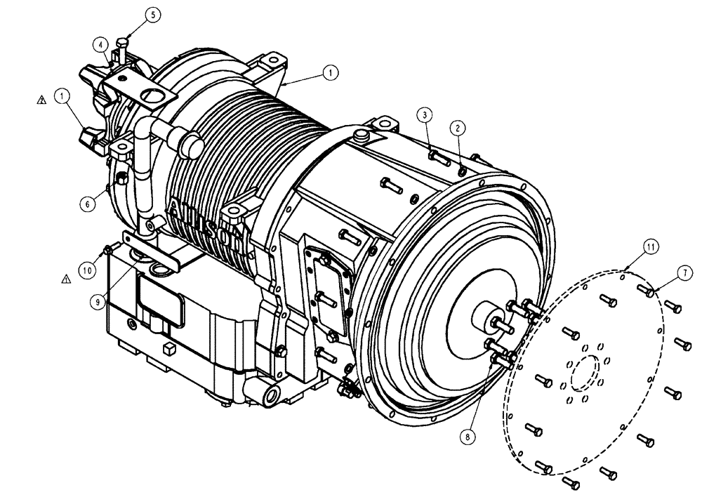 Схема запчастей Case IH FLX4510 - (03-001) - TRANSMISSION ASSEMBLY GROUP, FLX4010 (03) - TRANSMISSION