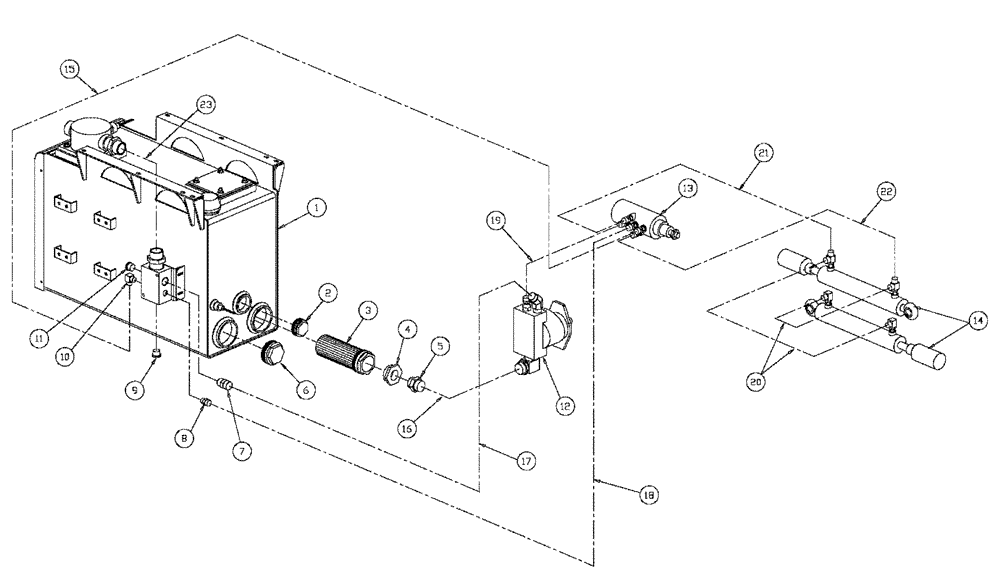 Схема запчастей Case IH 4375 - (06-001) - HYDRAULIC ASSEMBLY (07) - HYDRAULICS