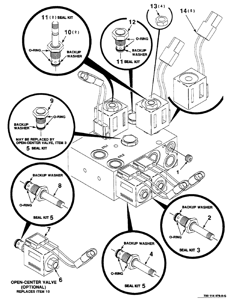 Схема запчастей Case IH 8585 - (8-04) - HYDRAULIC CONTROL VALVE ASSEMBLY, BALE DENSITY, 700720038 VALVE ASSEMBLY COMPLETE (07) - HYDRAULICS