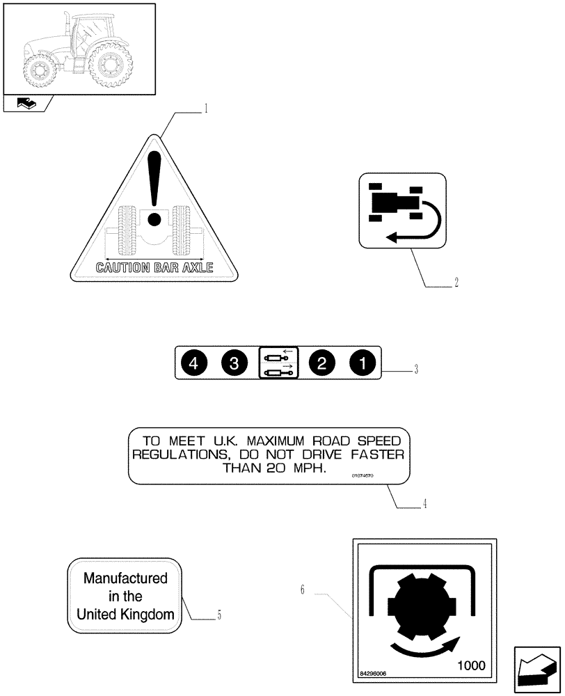 Схема запчастей Case IH PUMA 140 - (1.98.0[03]) - DECALS (13) - DECALS