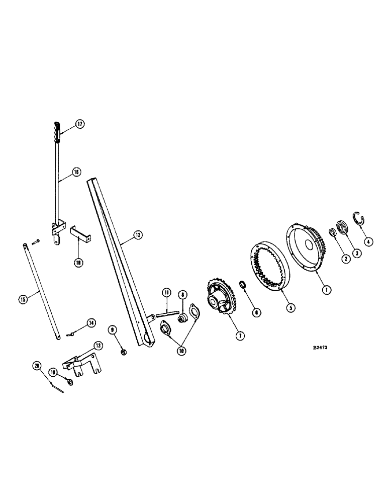 Схема запчастей Case IH 1160 - (14) - OVER CENTER CLUTCH, HEADER DRIVE, BEFORE S/N 8311400 (18) - CLUTCH