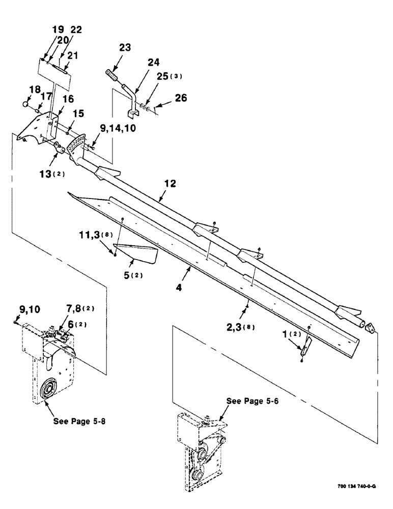 Схема запчастей Case IH SC412 - (5-12) - HAY CONDITIONER DEFLECTOR ASSEMBLY (09) - CHASSIS