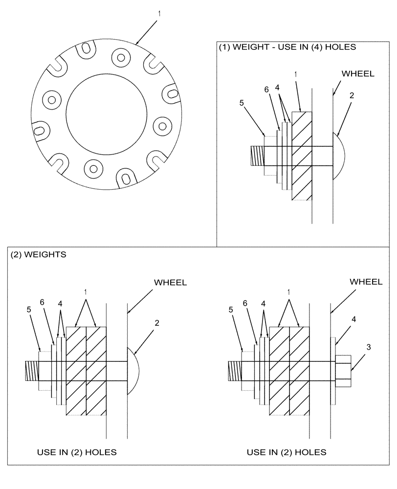Схема запчастей Case IH DX45 - (11.04) - REAR WHEEL WEIGHTS, 105 LBS - 710470026 (11) - WHEELS/TRACKS