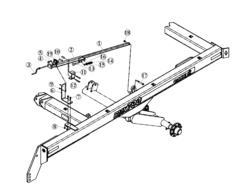 Схема запчастей Case IH RMX790 - (39.100.07) - SINGLE POINT DEPTH CONTROL (09) - CHASSIS/ATTACHMENTS