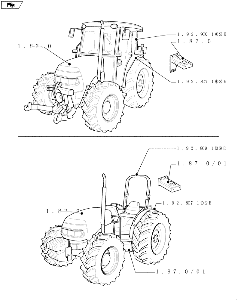 Схема запчастей Case IH FARMALL 75C - (SEC. 08) - SHEET METAL (00) - GENERAL