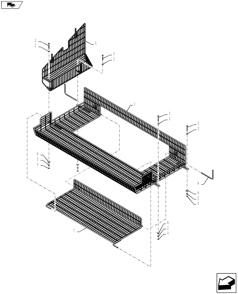 Схема запчастей Case IH 9230 - (90.114.07) - SHIELD, FAN BOTTOM (90) - PLATFORM, CAB, BODYWORK AND DECALS