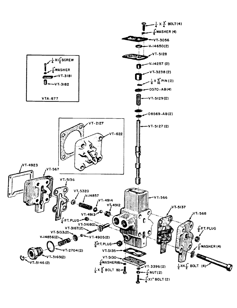 Схема запчастей Case IH VAI-SERIES - (088) - DOUBLE CONTROL VALVE ASSEMBLIES, CAP SCREWS AT BOTTOM OF PLUNGERS REGULATE OF RAISING & LOWERING (08) - HYDRAULICS