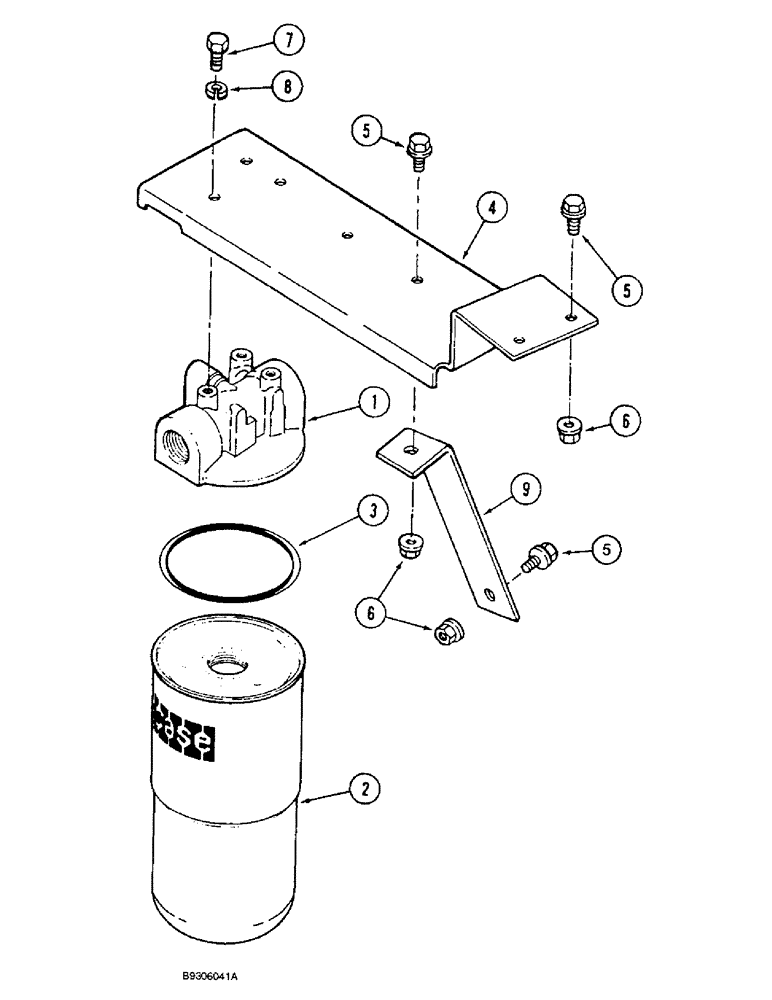 Схема запчастей Case IH 1666 - (8-10) - HYDRAULIC CHARGE PUMP FILTER, CHARGE FILTER MOUNTING (07) - HYDRAULICS
