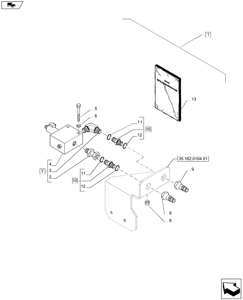 Схема запчастей Case IH PUMA 185 - (88.035.10) - DIA KIT - FRONT HPL - SOLENOID VALVE (88) - ACCESSORIES