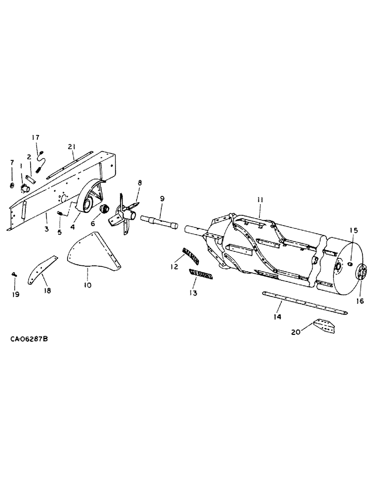 Схема запчастей Case IH 1482 - (21-01) - THRESHING ROTOR AND CONCAVES, ROTOR (14) - THRESHING