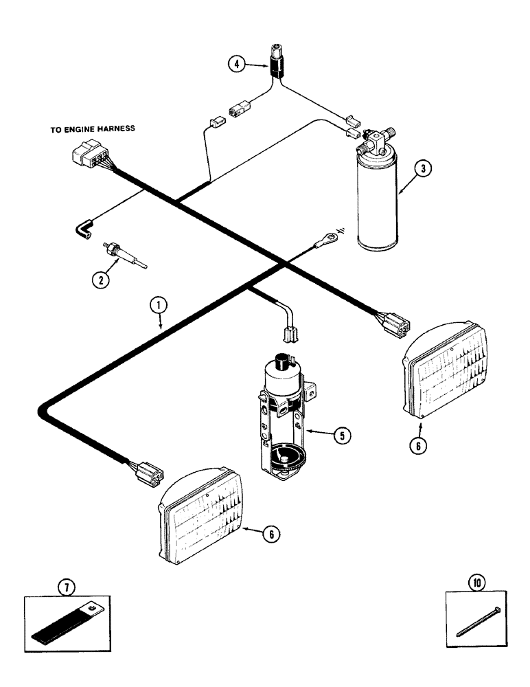 Схема запчастей Case IH 1896 - (4-066) - FORWARD COMPONENT HARNESS (04) - ELECTRICAL SYSTEMS