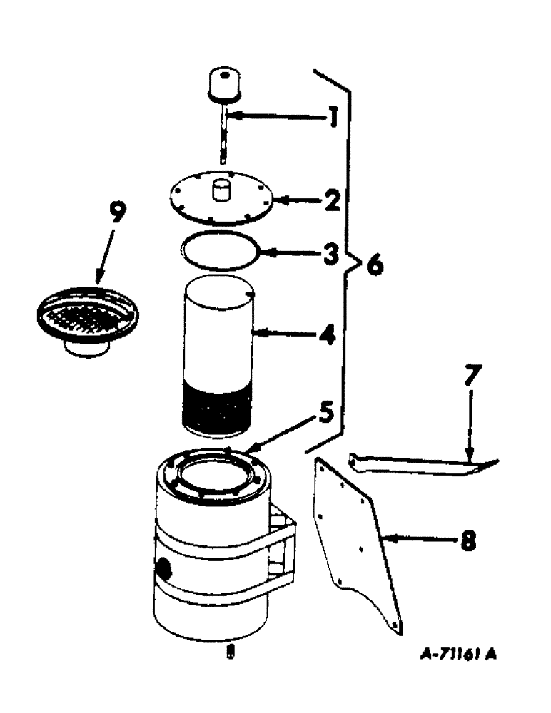 Схема запчастей Case IH 303 - (164) - HYDRAULIC RESERVOIR, GASOLINE ENGINE (35) - HYDRAULIC SYSTEMS