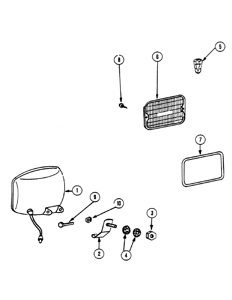 Схема запчастей Case IH 1055 - (36) - SPOT LIGHT 