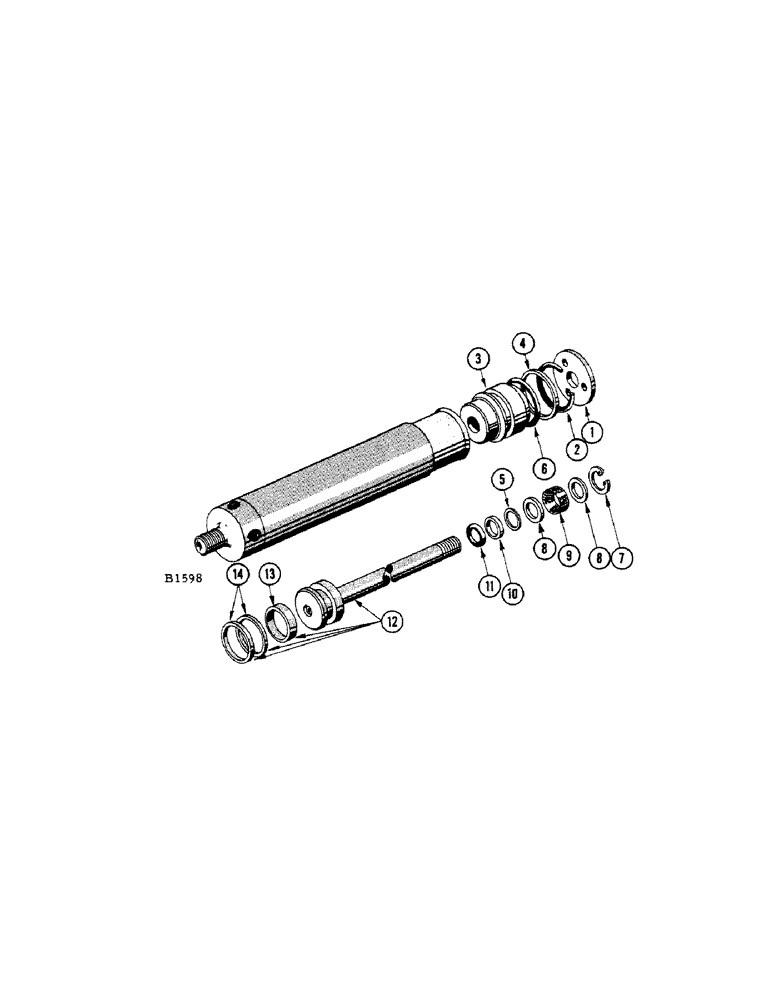 Схема запчастей Case IH 1010 - (292[B]) - F86540 POWER STEERING CYLINDER, SERIAL NUMBER 8243201 AND AFTER (41) - STEERING
