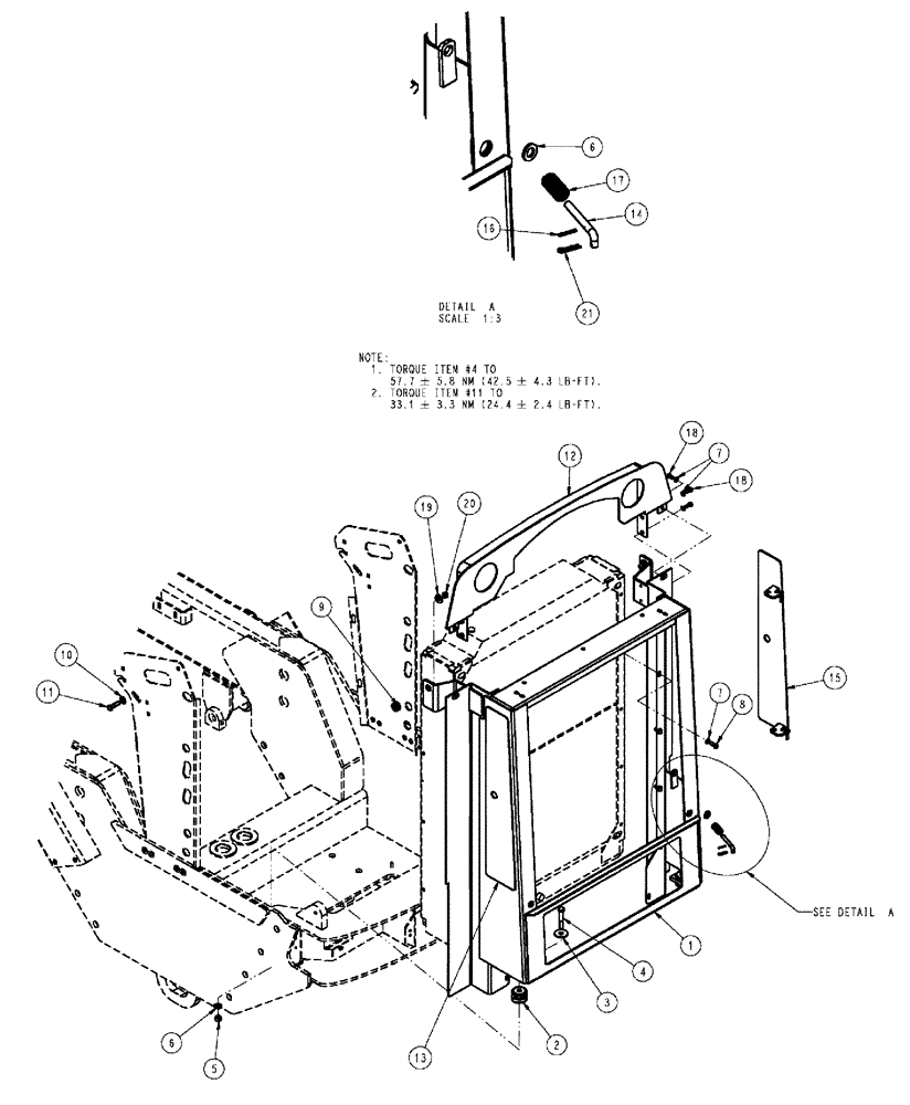 Схема запчастей Case IH TITAN 4020 - (02-018[01]) - RADIATOR MOUNTING GROUP (01) - ENGINE