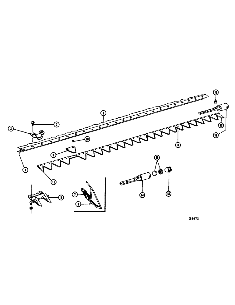 Схема запчастей Case IH 1060 - (059A) - SICKLE AND CUTTER BAR, 16 FOOT, 18 FOOT, SERIAL NUMBER 8334601 AND AFTER (58) - ATTACHMENTS/HEADERS