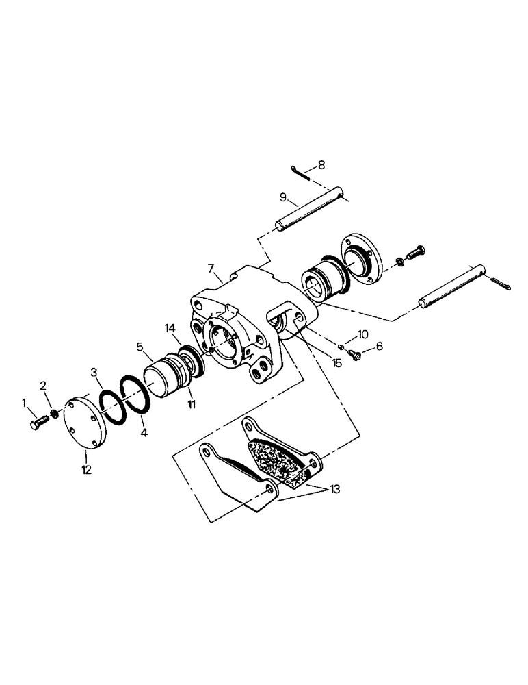 Схема запчастей Case IH CR-1225 - (05-03) - BRAKE CALIPER ASSEMBLY (5.1) - BRAKES