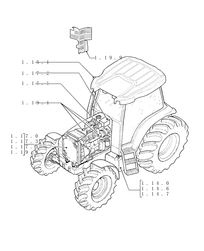 Схема запчастей Case IH PUMA 165 - (SEC. 02) - ENGINE EQUIP. (00) - GENERAL