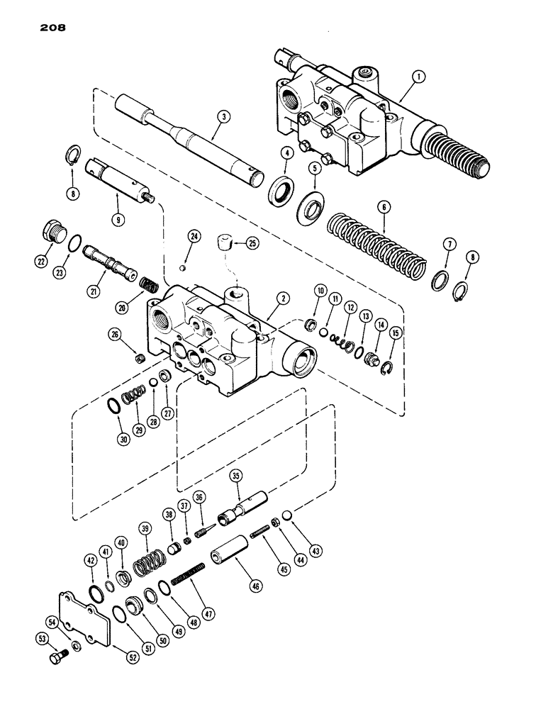 Схема запчастей Case IH 1070 - (208) - A59600 VALVE (08) - HYDRAULICS
