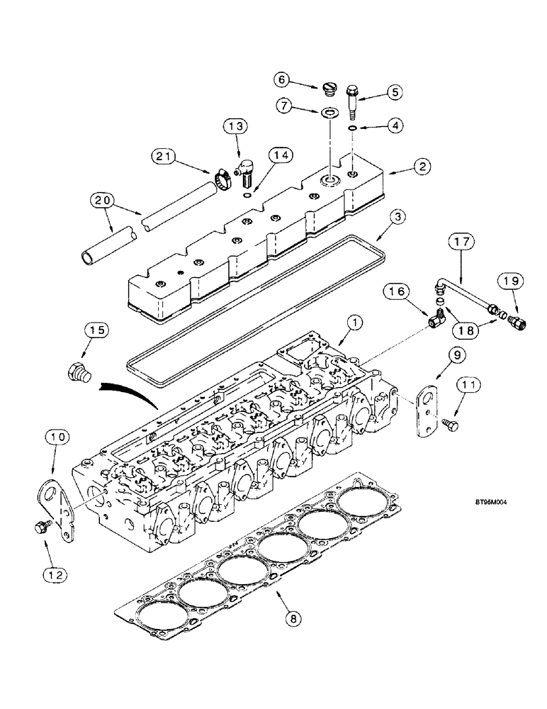 Схема запчастей Case IH 2166 - (2-34) - CYLINDER HEAD COVER AND GASKET, 6T-830 ENGINE, PRIOR TO COMBINE P.I.N. JJC0180000 (01) - ENGINE