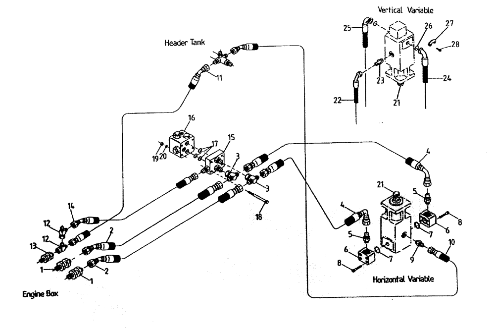 Схема запчастей Case IH 7700 - (B06-15B) - HYDRAULIC CIRCUIT, (PRIMARY VARIABLE EXTRACTOR), SERIAL Hydraulic Components & Circuits