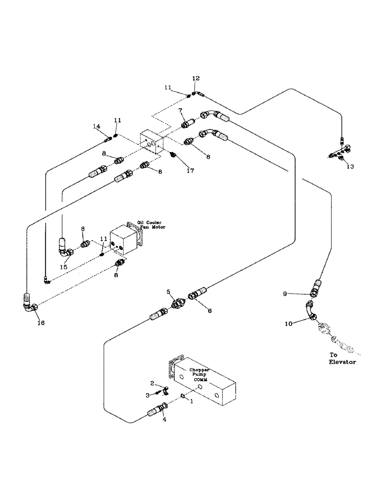 Схема запчастей Case IH 7000 - (B06-33) - HYDRAULIC CIRCUIT, REMOTE OIL COOLER Hydraulic Components & Circuits