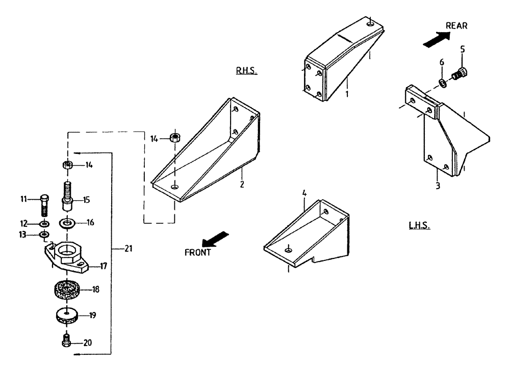 Схема запчастей Case IH 7700 - (C04[00A]) - ENGINE MOUNTS {108} Engine & Engine Attachments