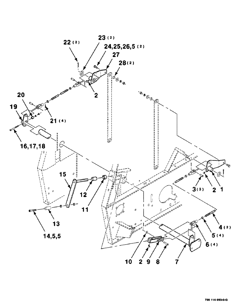 Схема запчастей Case IH 8465 - (3-12) - PICKUP LIFT ASSEMBLY Pickup