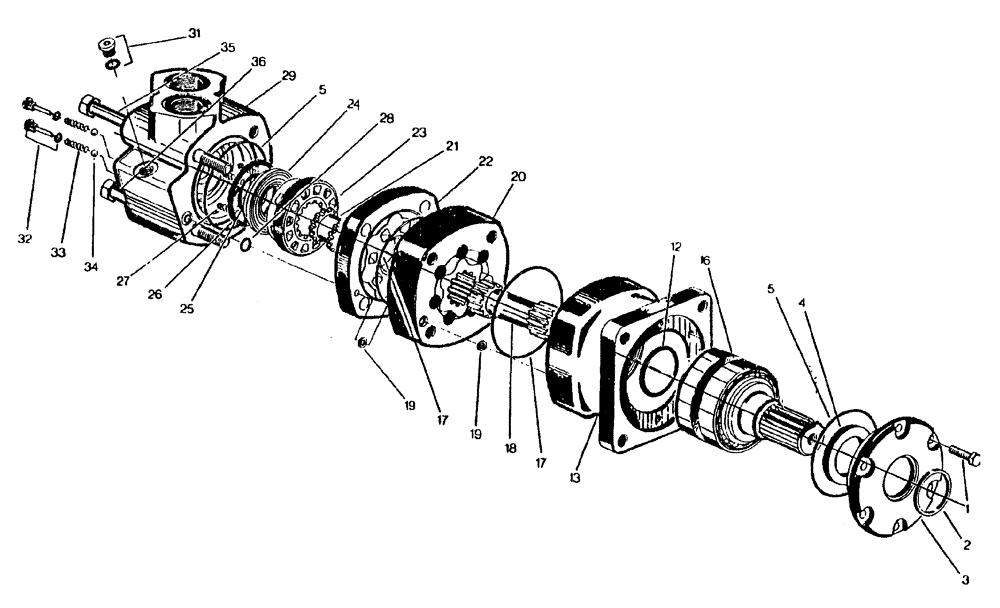 Схема запчастей Case IH 7700 - (B02[22]) - HYDRAULIC MOTOR, ROTARY CHOPPER LONG BILLET, 6000 CHAR-LYNN Hydraulic Components & Circuits