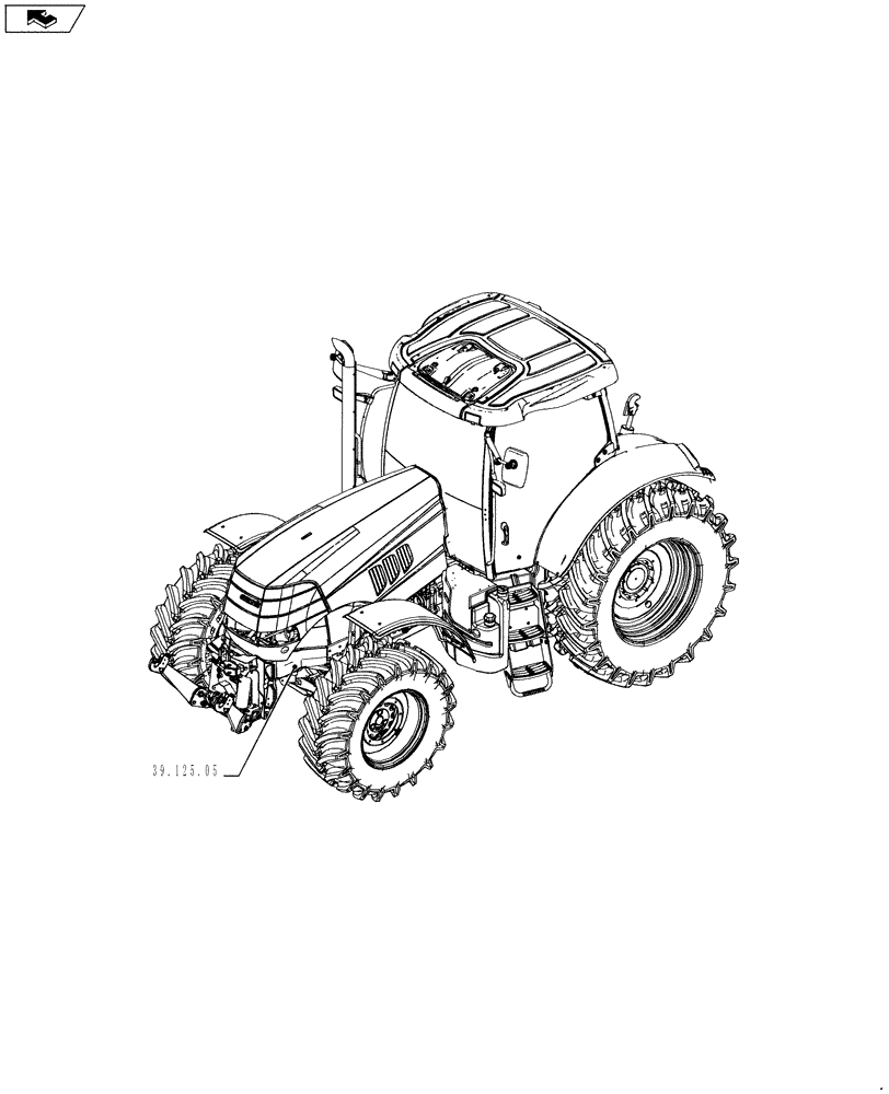 Схема запчастей Case IH PUMA 230 - (39.000.00) - PICTORIAL INDEX - FRAME (39) - FRAMES AND BALLASTING