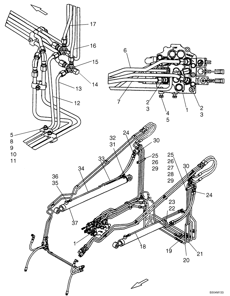 Схема запчастей Case IH 440 - (08-01) - HYDRAULICS - LIFT (08) - HYDRAULICS