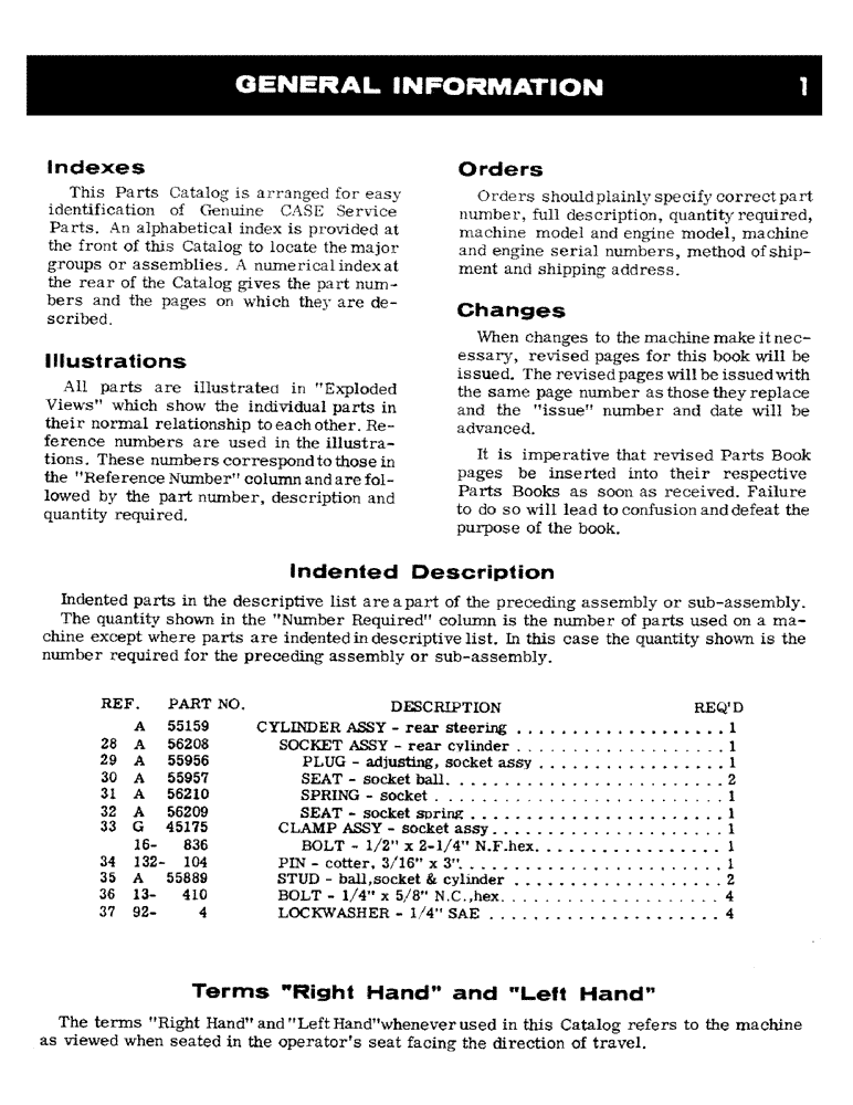 Схема запчастей Case IH 655 - (01) - GENERAL INFORMATION 