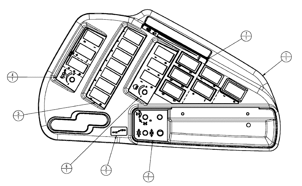 Схема запчастей Case IH SPX4410 - (01-031) - COVER ASSEMBLY, RH CONSOLE Cab Interior