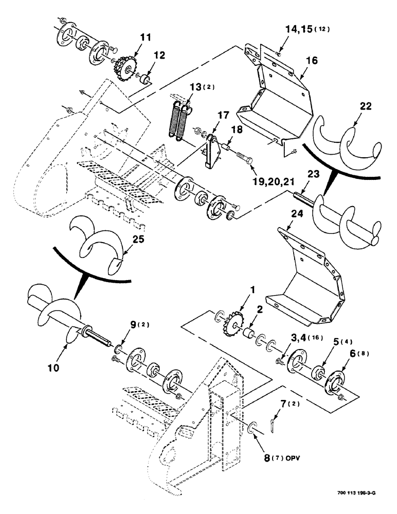 Схема запчастей Case IH 8580 - (03-10) - PICKUP AUGER AND PAN ASSEMBLY Pickup