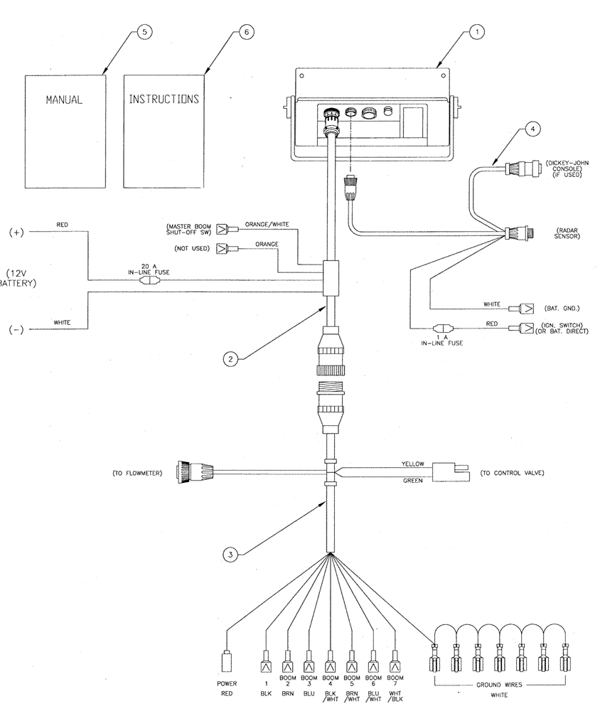 Схема запчастей Case IH SPX4260 - (11-035) - RAVEN SYSTEM, 460, 6 BOOM Options