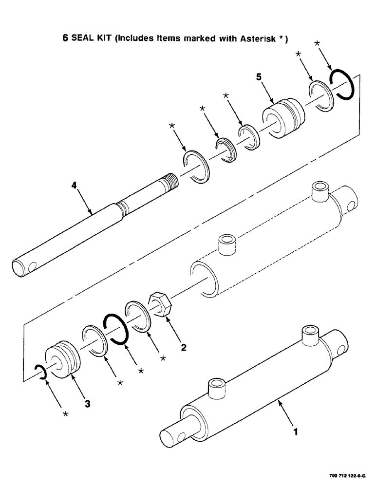 Схема запчастей Case IH RS551 - (8-38) - HYDRAULIC CYLINDER ASSEMBLY, MESH WRAP, 700712122 HYD. CYL. ASSY. COMPLETE, 2" BORE DIA. X 8" STROKE (07) - HYDRAULICS