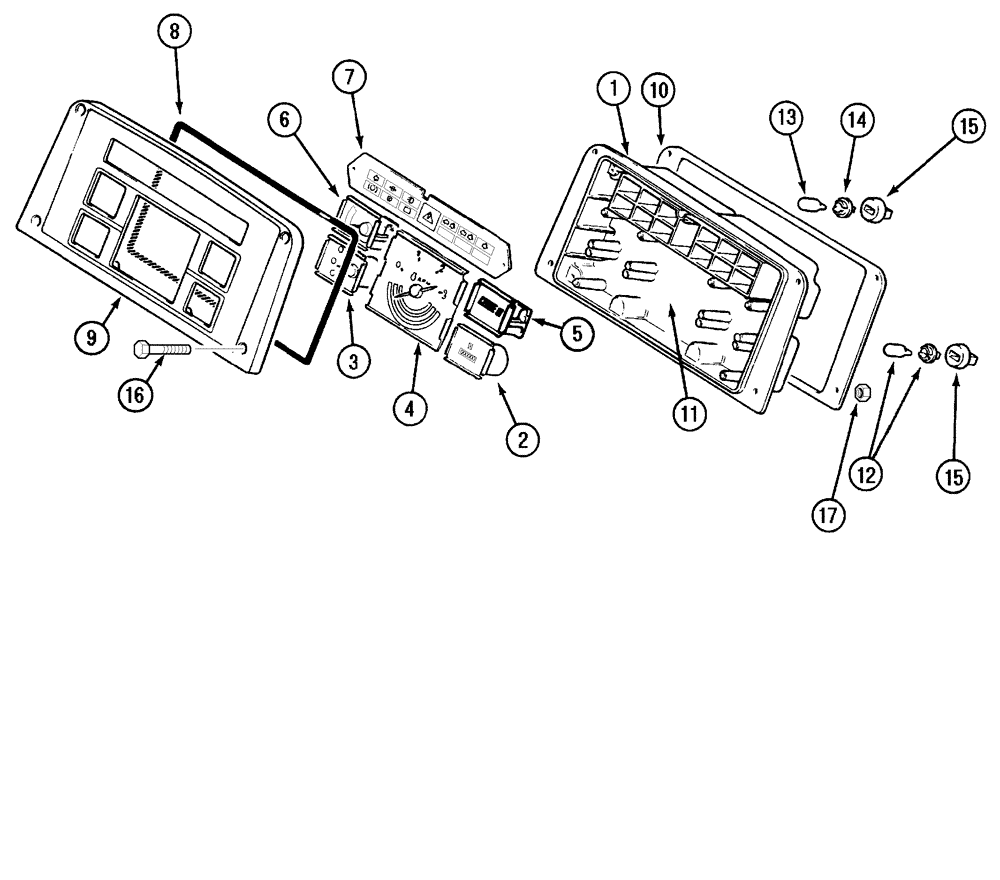 Схема запчастей Case IH C70 - (04-11) - INSTRUMENT CLUSTER (04) - ELECTRICAL SYSTEMS