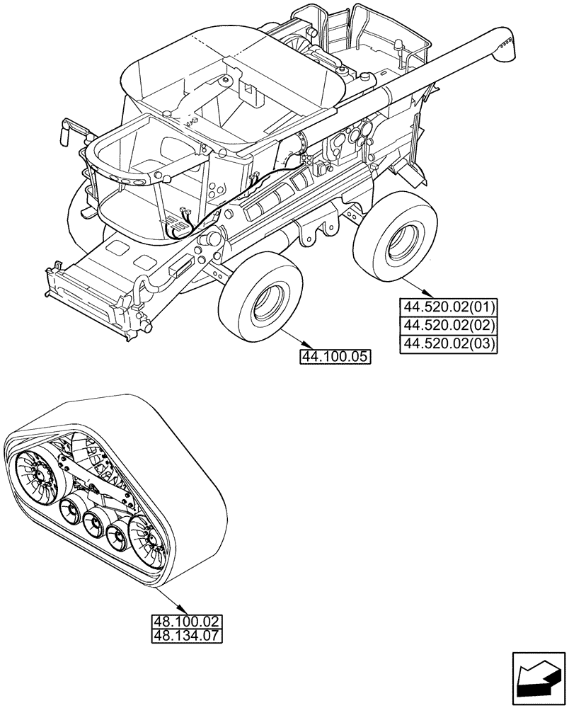 Схема запчастей Case IH 8010 - (00.000.10[04A]) - PICTORIAL INDEX - COOLER BOX (00) - GENERAL & PICTORIAL INDEX