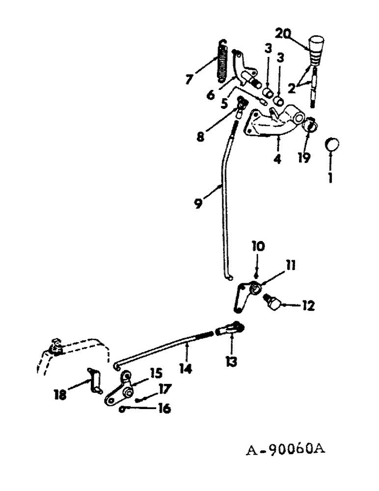 Схема запчастей Case IH 1466 - (07-66) - DRIVE TRAIN, TORQUE AMPLIFIER, LEVER AND CONNECTIONS, GEAR DRIVE TRACTORS (04) - Drive Train