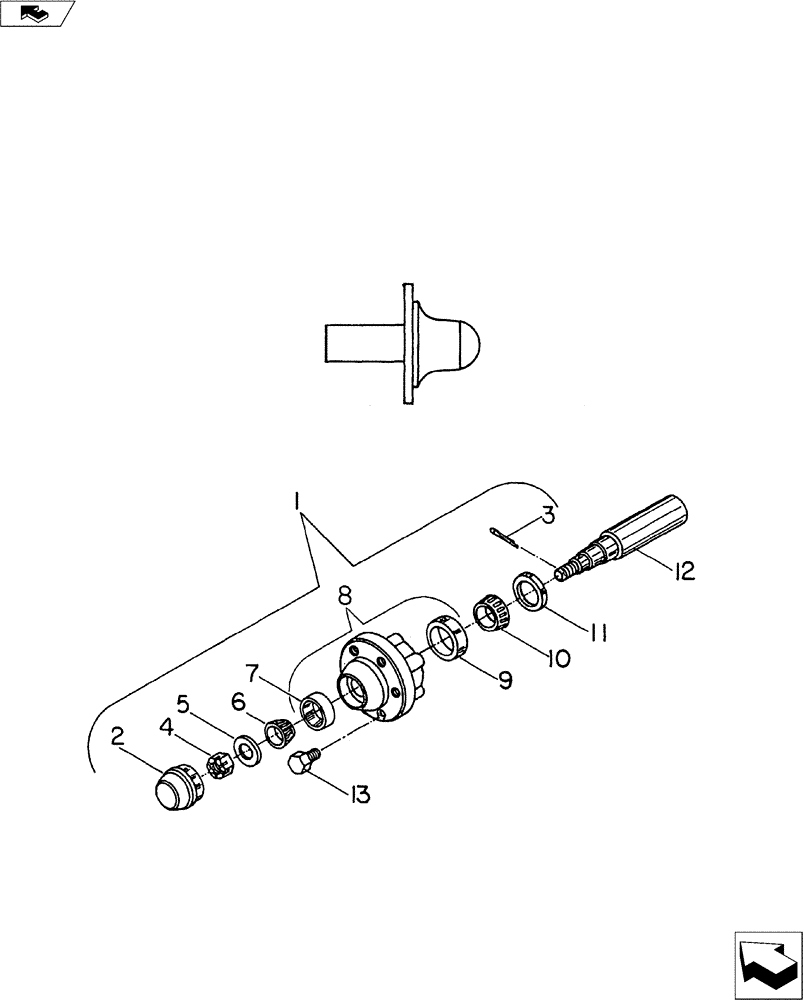 Схема запчастей Case IH CHIZZL CHAMP - (44.100.04) - Q-889 HUB & SPINDLE ASSEMBLY (44) - WHEELS