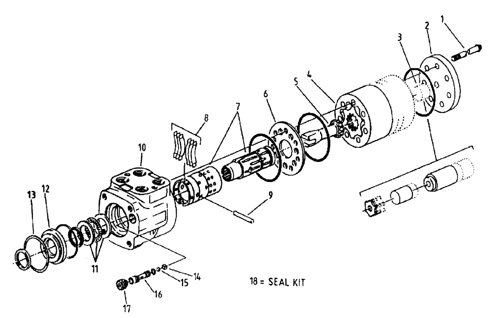Схема запчастей Case IH AUSTOFT - (B02-04) - HYDRAULIC MOTOR *ORBITROL CHAR-LYNN: 9.7 CU.IN. Hydraulic Components & Circuits