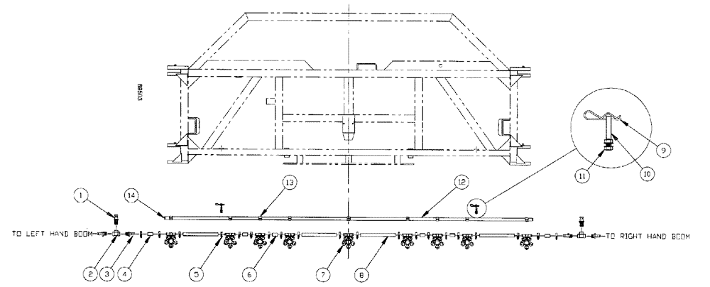 Схема запчастей Case IH SPX3185 - (221) - LIQUID PLUMBING, 75 3-BOOM SHUTOFF 20"/30" NOZZLE SPACING, CENTER BOOM (78) - SPRAYING