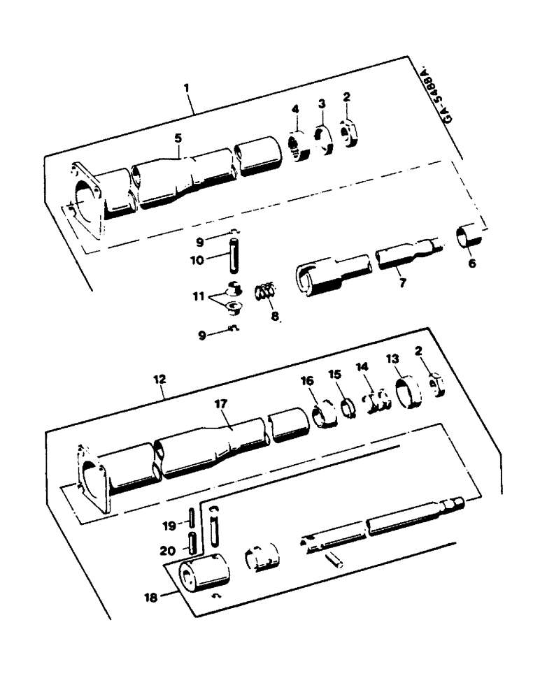 Схема запчастей Case IH 844 - (2F021) - STEERING COLUMN FOR POWER STEERING (07) - HYDRAULICS