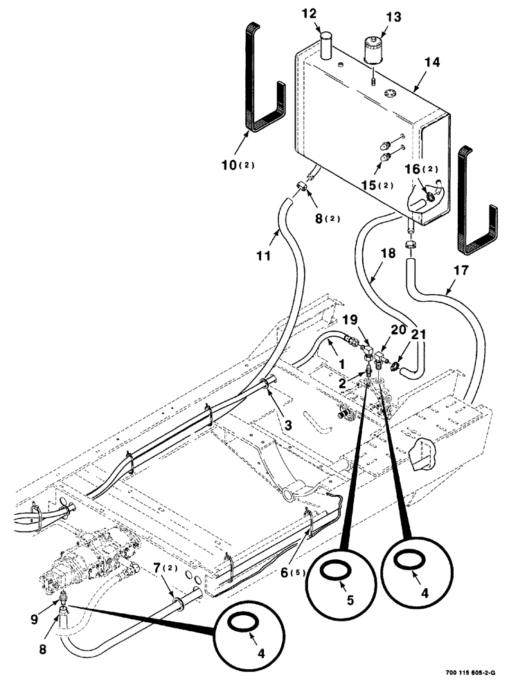 Схема запчастей Case IH 8840 - (08-044) - HYDRAULIC RESERVOIR ASSEMBLY (35) - HYDRAULIC SYSTEMS