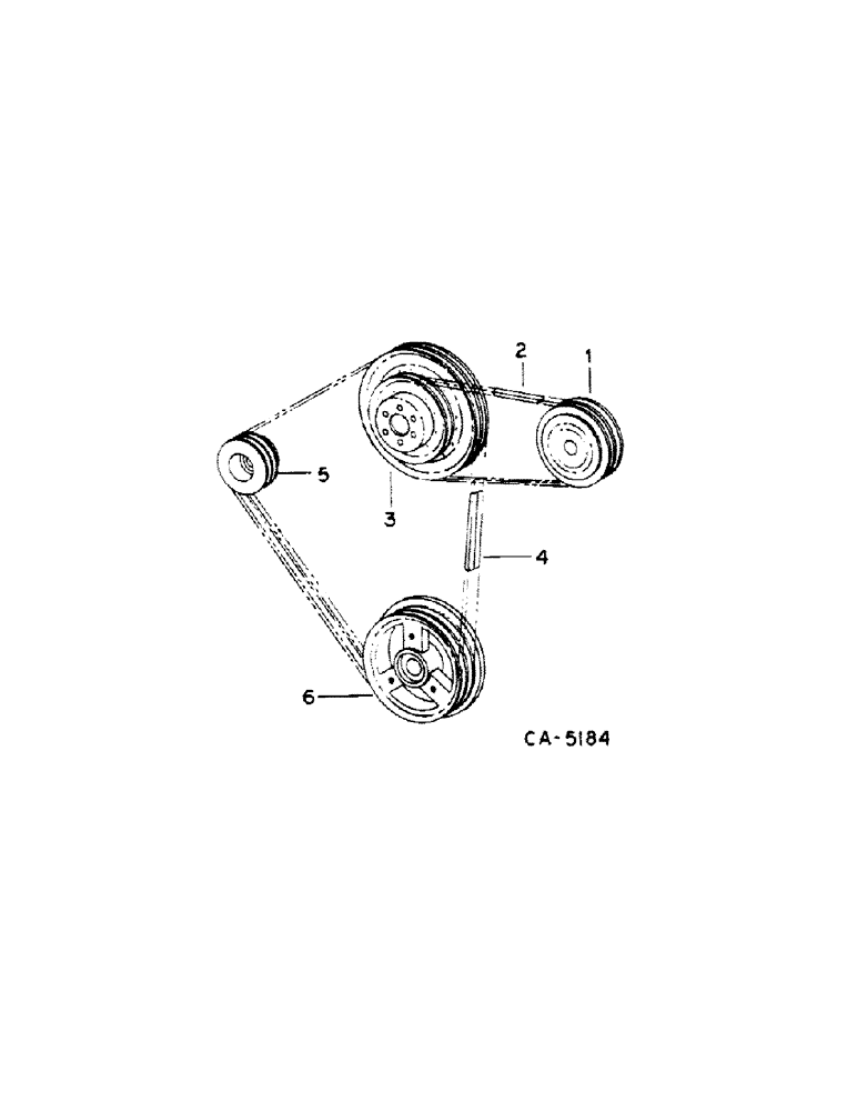 Схема запчастей Case IH 1440 - (12-18[A]) - POWER, ENGINE BELT DIAGRAM Power