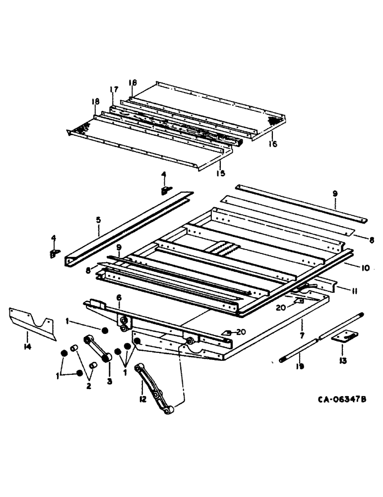 Схема запчастей Case IH 1420 - (23-05) - AUGER BED, SHOE AND SHOE SIEVE, SHOE SIEVE Grain Pan, Shoe & Shoe Sieve
