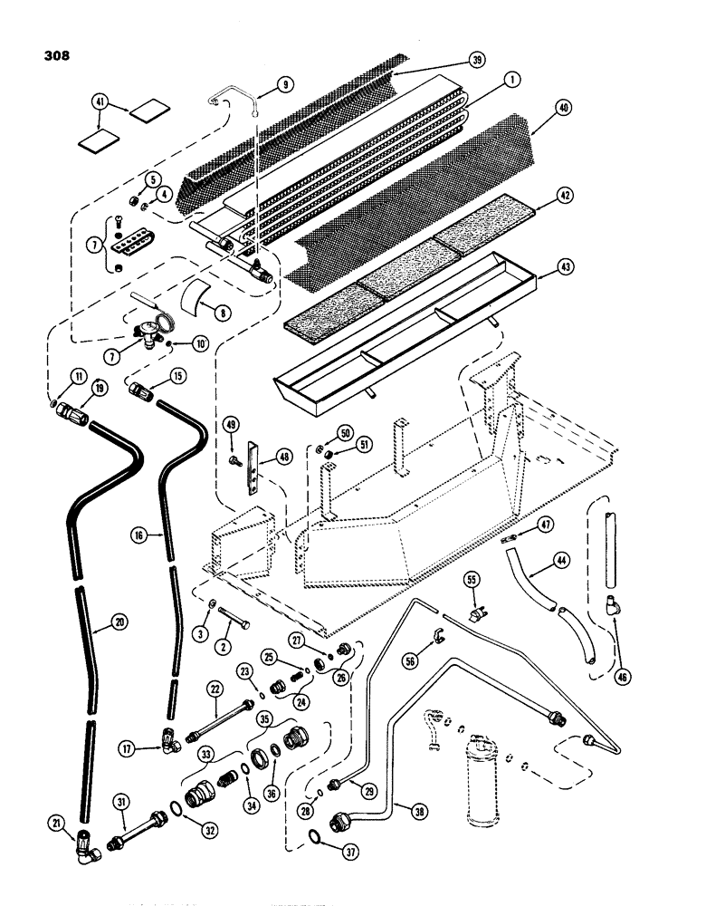 Схема запчастей Case IH 770 - (308) - CAB, PLENUM, WITH AIR CONDITIONER, BETTENDORF (09) - CHASSIS/ATTACHMENTS